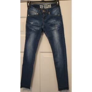 VIP Jeans Mid Rise Skinny Stretch Medium Wash Blue Denim Size 0/24